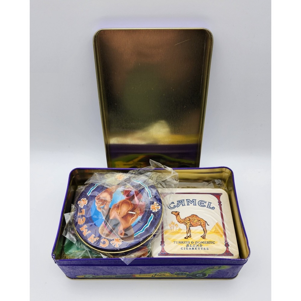 Smokin' Joe's Racing Joe Cool Camel TIN AND COLLECTION LOT LOOK-RARE ITEMS